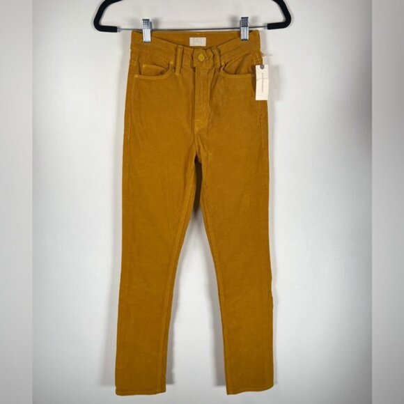 NWT MOTHER USA Made 🇺🇸 THE MID RISE DAZZLER ANKLE HEY-HONEY Corduroy Pants 23